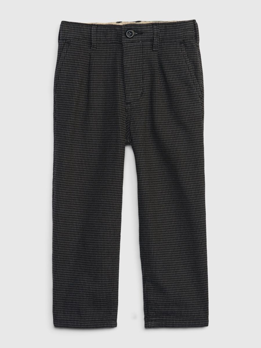 Μαύρο Νηπιακό Plaid Tapered Παντελόνι