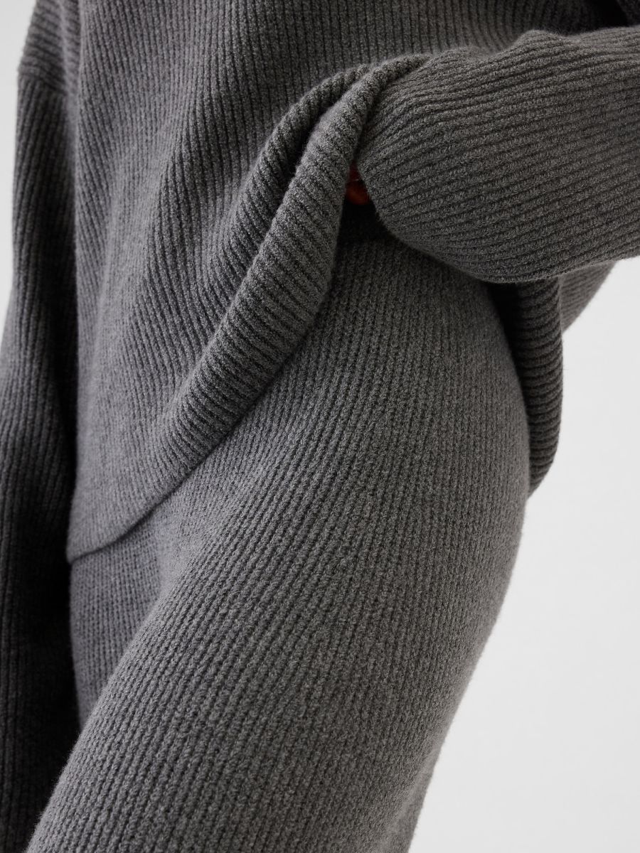 Γκρι CashSoft Shaker-Stitch Παντελόνι