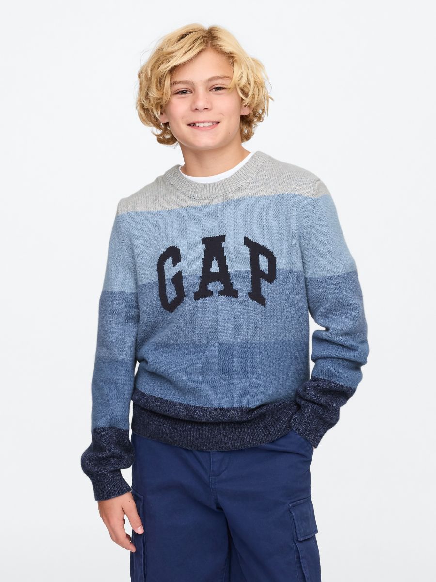 Παιδικό CashSoft Striped Logo Πουλόβερ