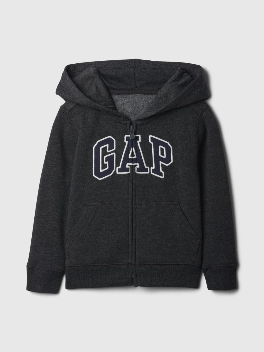 Γκρι babyGap Gap Logo Ζακέτα Φούτερ με Κουκούλα