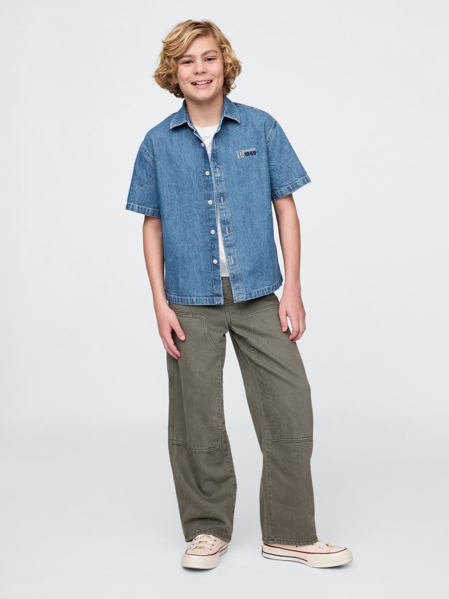 Kids Logo Denim Shirt