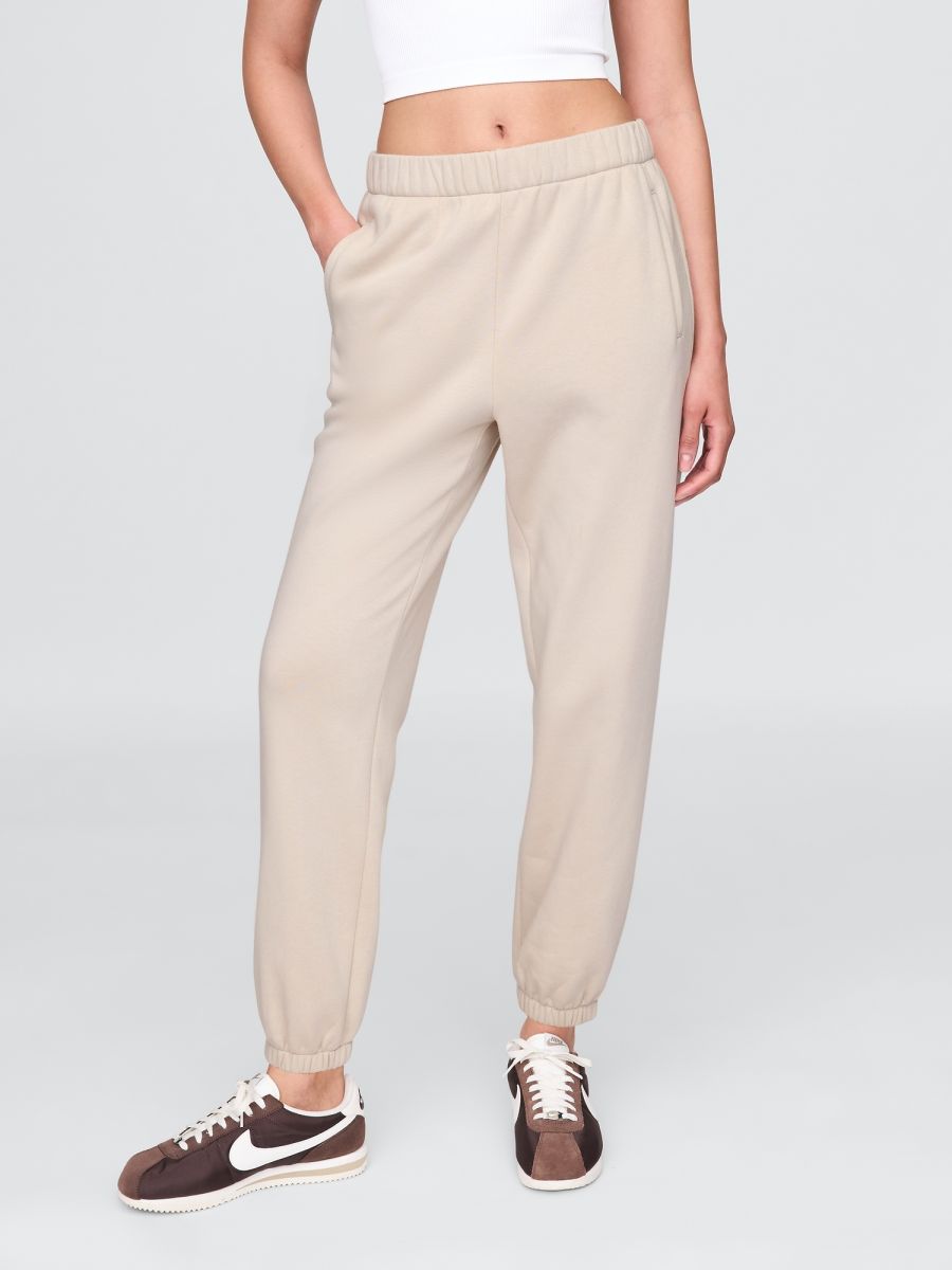 Μπεζ High Rise Boyfriend Jogger Παντελόνι