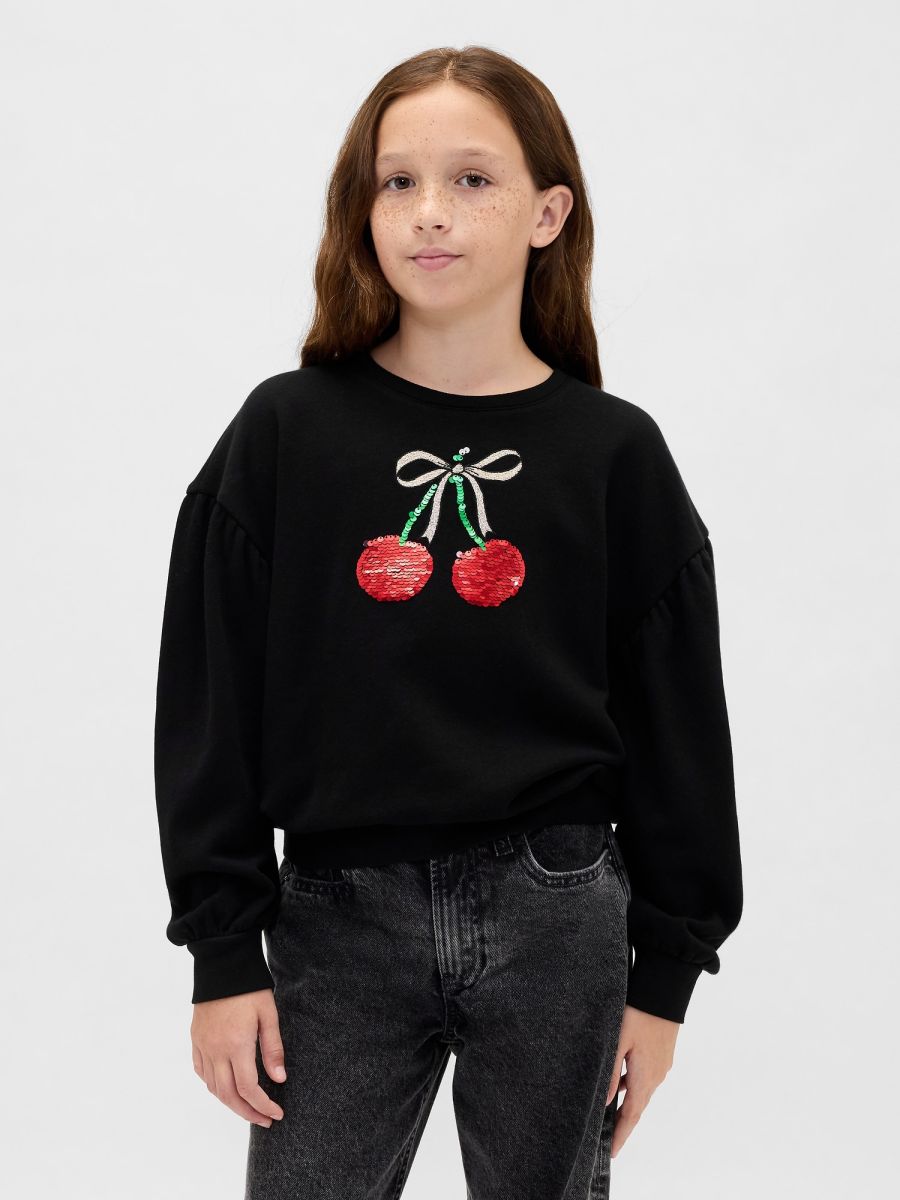 Kids Relaxed Flippy-Sequin Graphic Sweatshirt