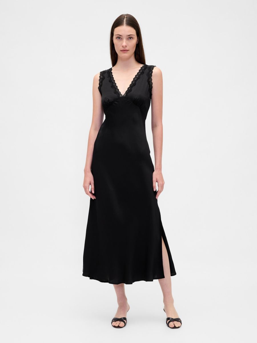 Σατέν Maxi Slip Φόρεμα