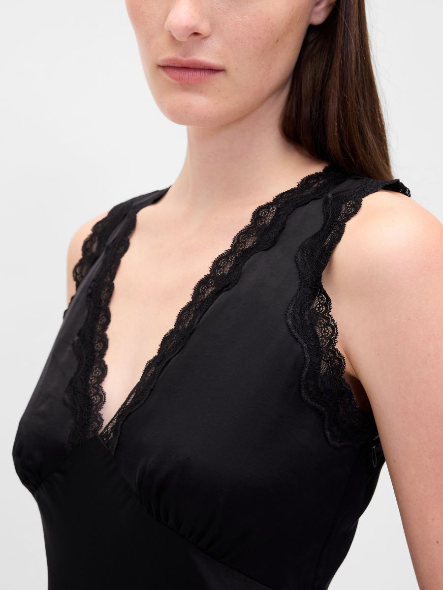 Σατέν Maxi Slip Φόρεμα