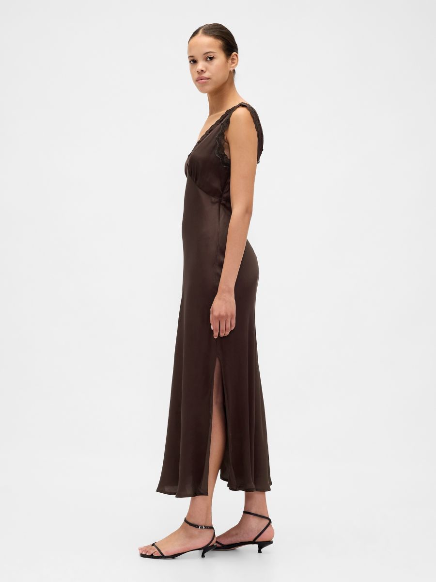 Σατέν Maxi Slip Φόρεμα