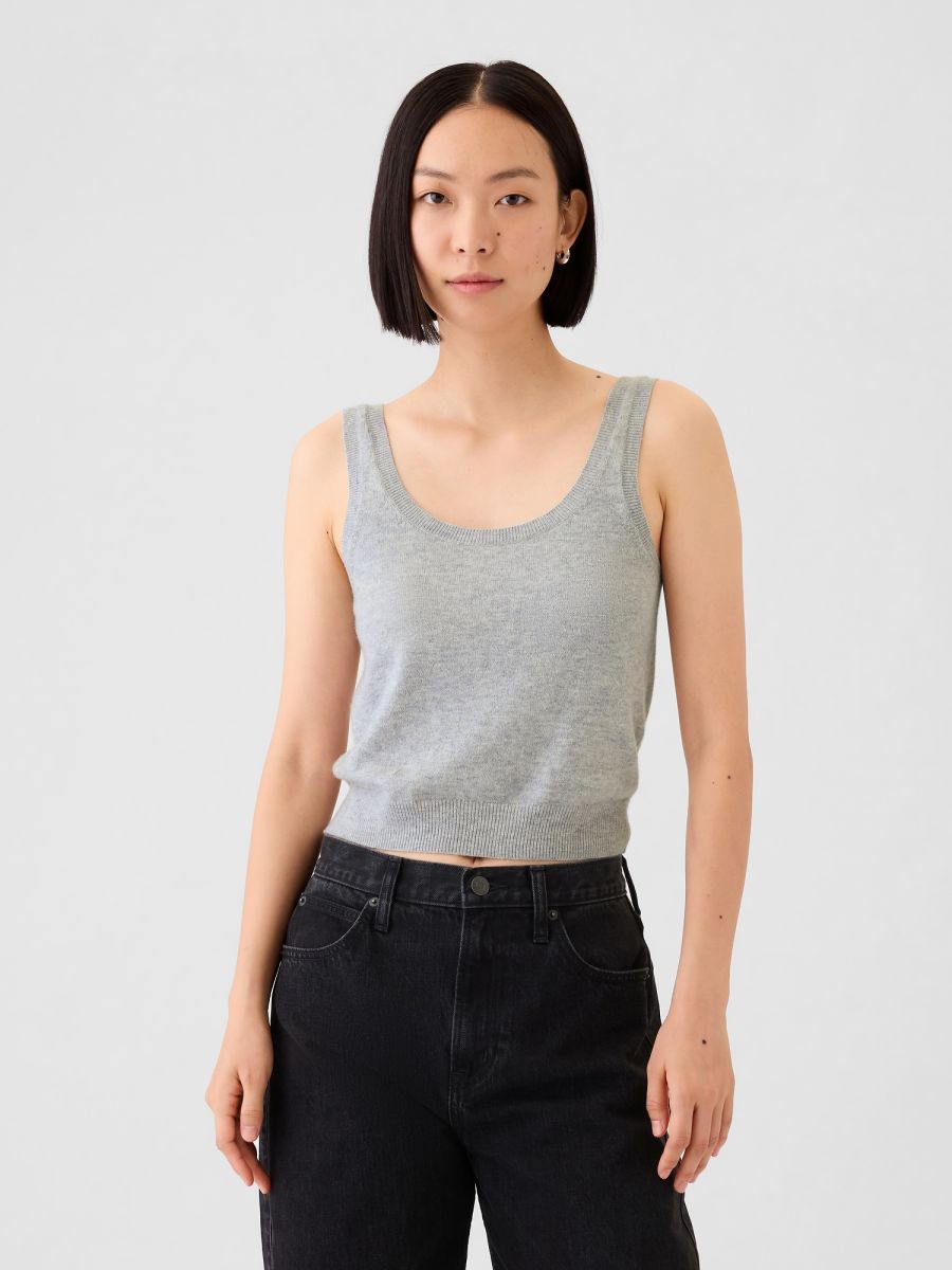 CashSoft Cropped Αμάνικο Τοπ