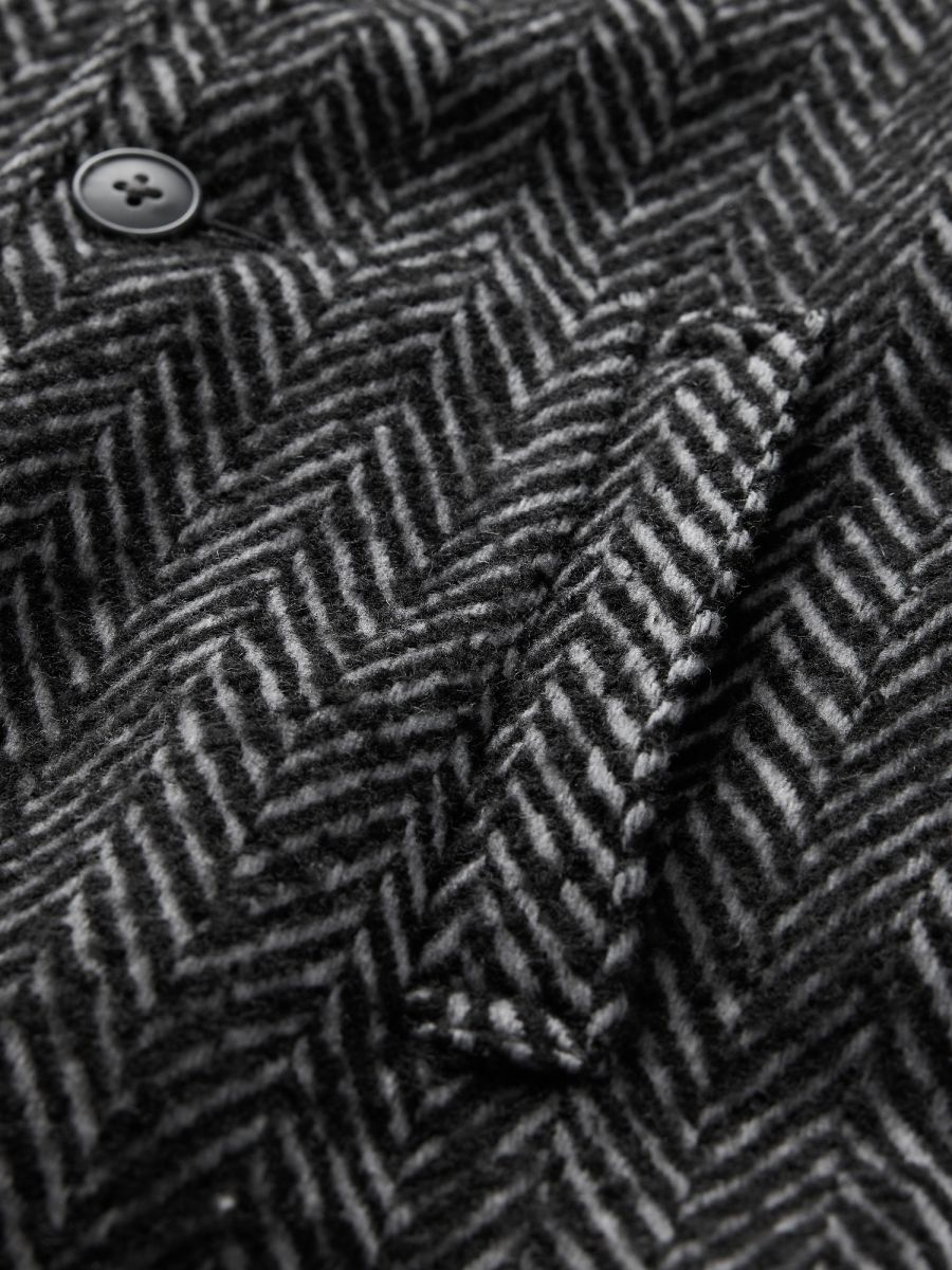 Γκρι babyGap Herringbone Tweed Πανωφόρι