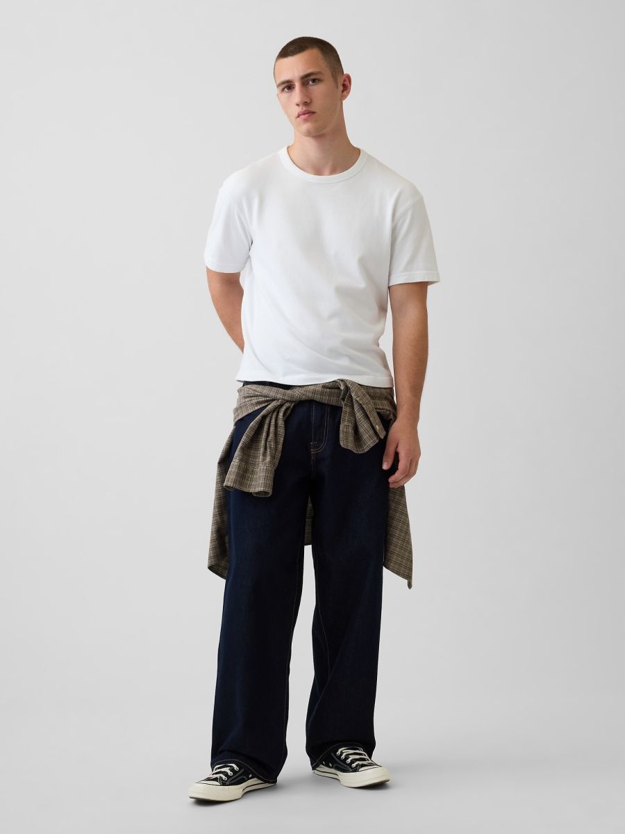 Ανδρική Μπλούζα Heavyweight Cropped Γραμμής 