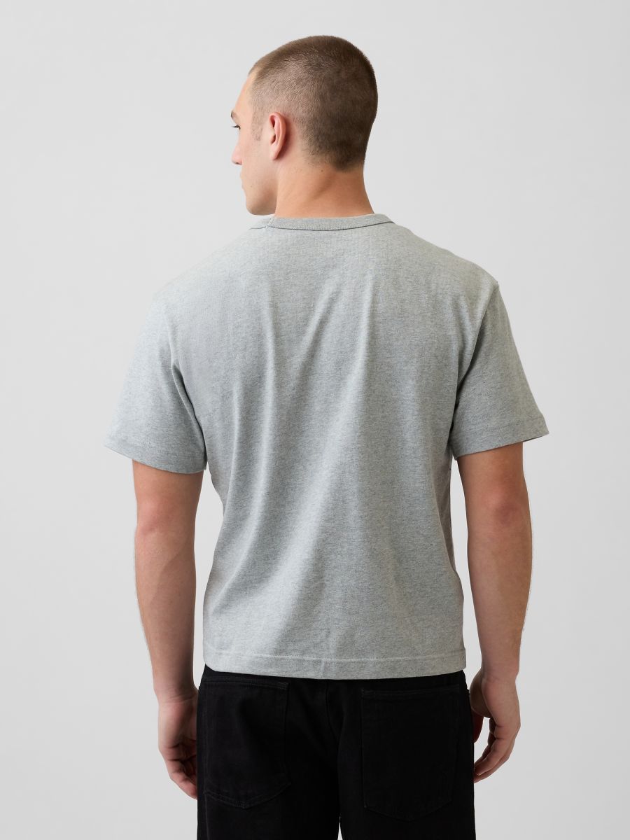 Ανδρική Μπλούζα Heavyweight Cropped Γραμμής 