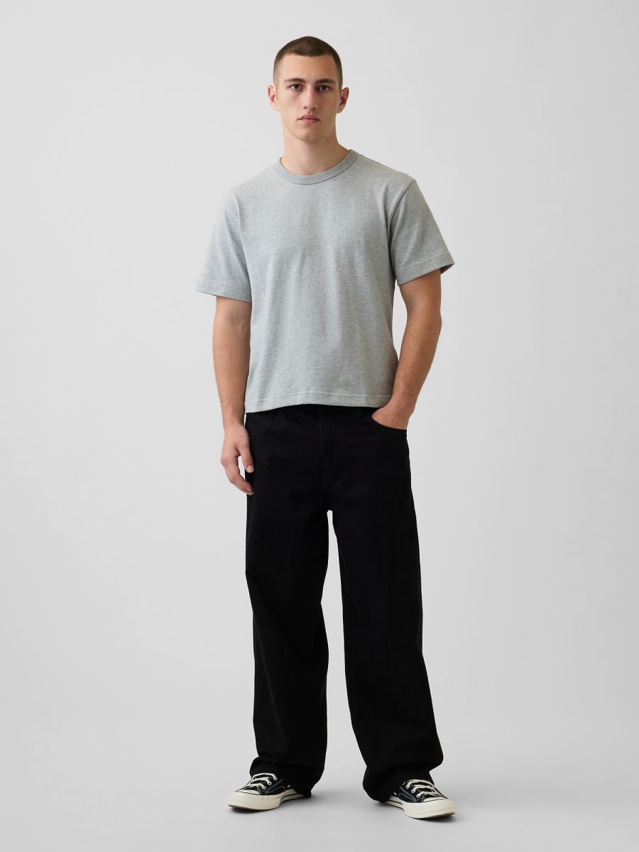 Ανδρική Μπλούζα Heavyweight Cropped Γραμμής 