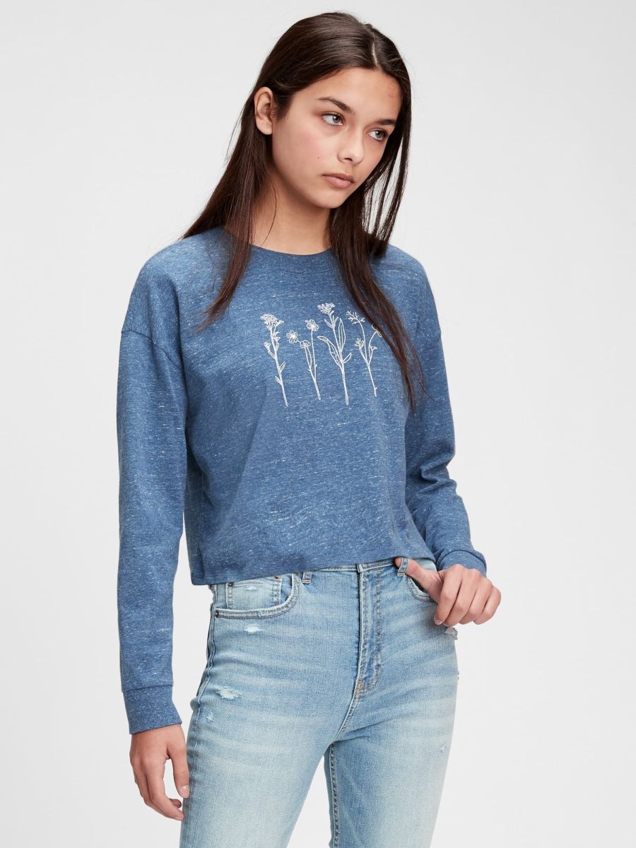 Teen 100% Organic Cotton Boxy Graphic T-Shirt-635277001