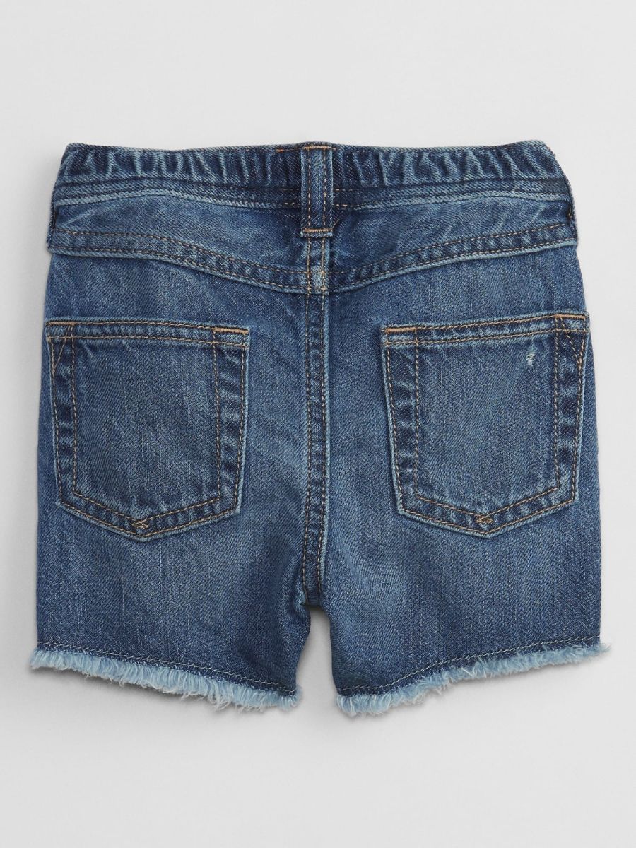 Baby Distressed Pull-On Denim Shorts-867473000