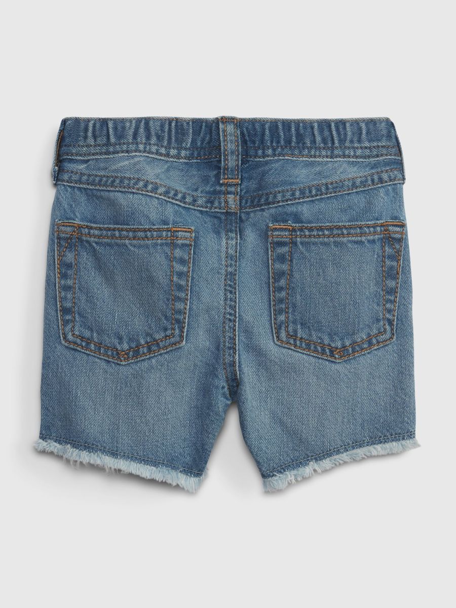 Baby Pull-On Denim Shorts with Washwell-838341000