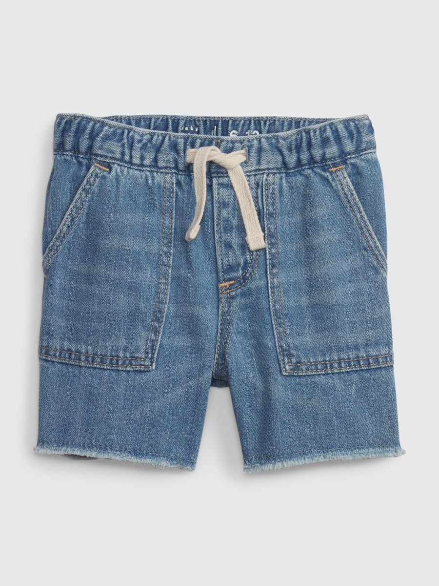 Βρεφικό 100% Οργανικό Βαμβάκι Utility Denim Σορτς με Washwell-599621000