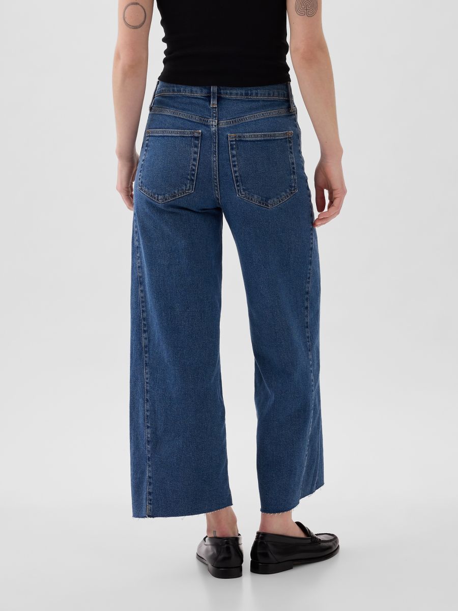 High Rise Stride Wide-Leg Ankle Jeans-871323000