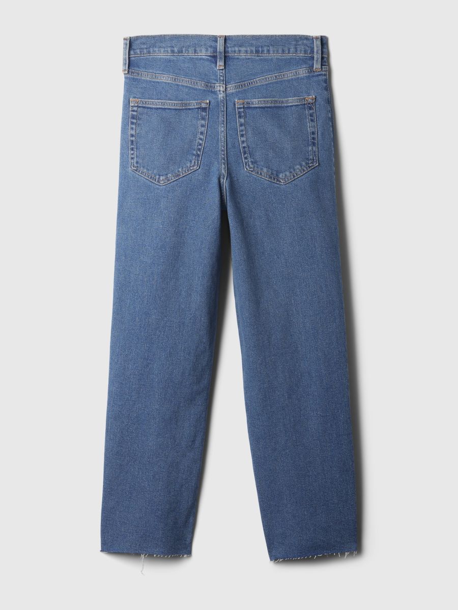 High Rise Stride Wide-Leg Ankle Jeans-871323000
