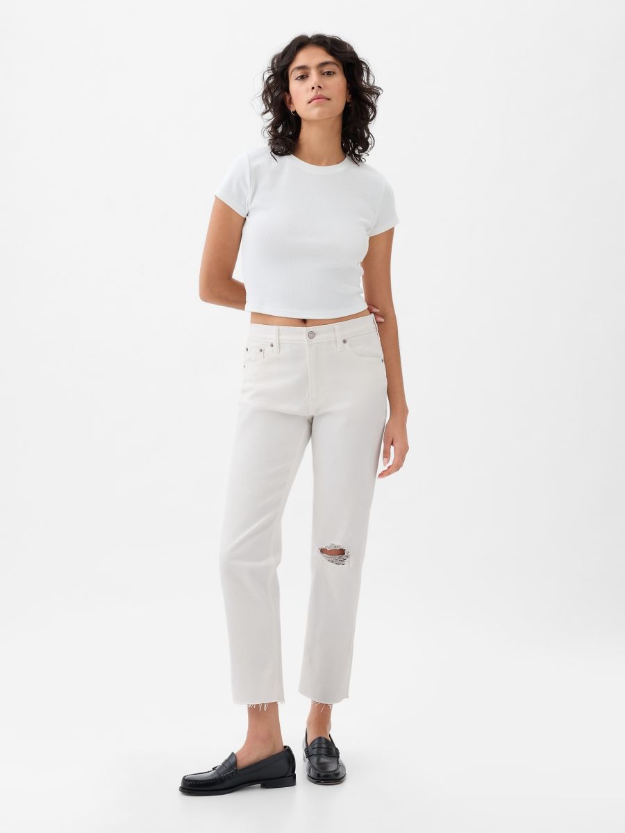 High Rise Cheeky Straight Jean Παντελόνι-871493000
