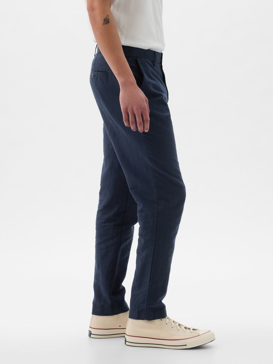 Linen-Cotton Trousers in Slim Fit-870591000