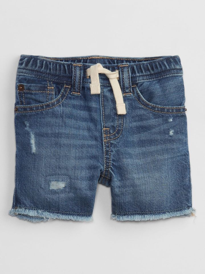Βρεφικό Distressed Pull-On Denim Σόρτς με Washwell-867473000