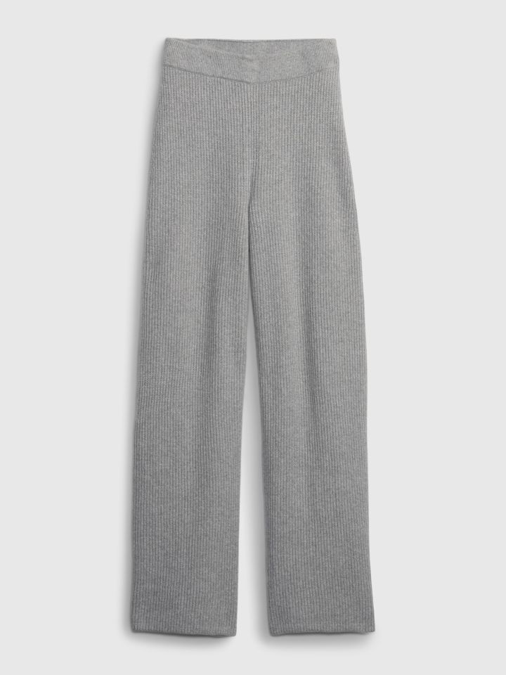 CashSoft Shaker-Stitch Sweater Pants-816705000