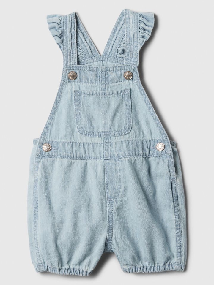Μπλε Βρεφική Denim Shortall Σαλοπέτα με Washwell-878897000